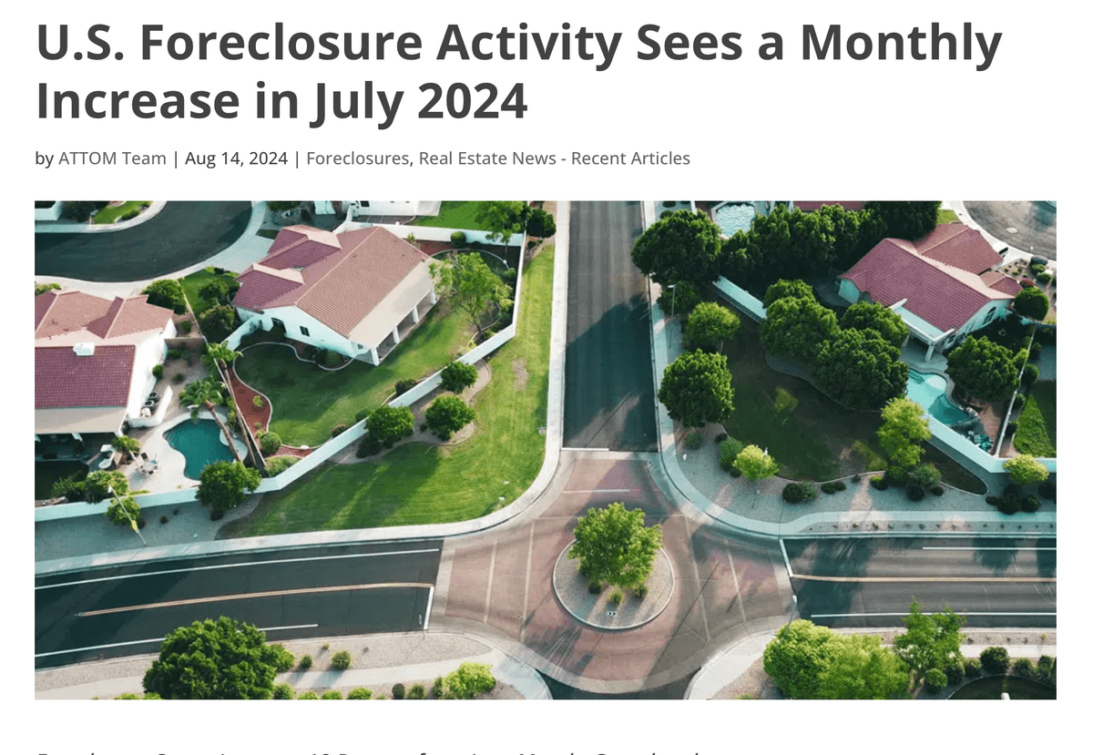 Foreclosure data chart